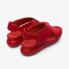 Camper Balloon Wedge Sandals Red - Womens Singapore CGBALL-192